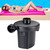 Electric Air Pump Compact Black Portable Inflator Pump with 3 Nozzles for Swimming Rings