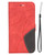 Phone Wallet Case PU Leather Double Colour Patchwork Magnetic Snap Flip Phone Wallet Case with Slot Holder Red