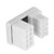 GPU PCIe Connector 8PIN Female to Male 180 Degree Angle RVS Type ABS Shell Graphics Card Power Connector for Desktop White