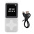 MP3 Player Bluetooth 5.0 1.77in LCD Screen Portable HiFi Music Player with FM Radio Recorder Alarm Clock Electronic Book White with 32GB Memory Card
