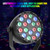 18LEDs KTV Bar Dancing Party LED Stage Light 7 Colors with Remote Controller
