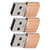 3 Pack USB 2.0 Male to TypeC Female U Disk Adapter Metal USB to TypeC Adapter for Laptop Mobile Phone(Gold )
