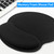 Anti-slip Office Gaming Mouse Pad with Memory Foam Wrist Pad Smooth Movement Accurate Positioning for PC Laptop Black