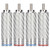 4Pcs RCA Sound Plug Chrome Plated Welding Phono RCA Male Plug for 8mm Wire Diameter Speaker Equipment