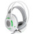 AJAZZ OverEar Headphones 7.1 Stereo Sound Noise Canceling Wired Headset with USB Interface(White )