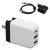 65W USB C Charger 4K 60Hz HD Multimedia Interface 3 Ports Foldable GaN Charger for Switch Monitor TV Projector 100‑240V Black White EU Plug