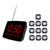 Wireless Calling System Time Display Restaurant Paging Table Bells with 10 Buttons 1 Receiver for Hotel Bar Hospital EU Plug