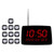 Wireless Calling System Time Display Restaurant Paging Table Bells with 10 Buttons 1 Receiver for Hotel Bar Hospital EU Plug