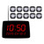 Wireless Calling System Time Display Restaurant Paging Table Bells with 10 Buttons 1 Receiver for Hotel Bar Hospital EU Plug
