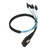 Mini SAS to 4 SATA Cable 7Pin 12Gbps Tinplated Copper Gold Plated Contactor SFF 8087 to 4SATA Cable for Desktop Chassis 0.5 Meter / 1.6ft