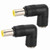 2pcs Right Angle to Elbow Connector Adapter DC 0.3 x 0.2in Converter for Lenovo/IBM Laptop