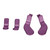 4PCS Controller Paddles Stainless Steel Replacement Controller Parts for Xbox One Elite Controller Series 2 Model 1797Purple
