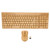 Computer Wireless Devices 2.4GHz Wireless Connection Plug and Play Bamboo Wood Computer Control Devices for Office Mouse and Keyboard Combo