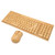 Computer Wireless Devices 2.4GHz Wireless Connection Plug and Play Bamboo Wood Computer Control Devices for Office Mouse and Keyboard Combo