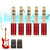 5PCS 6.5mm 1/4” Male to 3.5mm 1/8” Female Audio Cable Adapter Plug for Guitar SpeakerRed