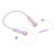 Neckband Earbuds IPX5 Bluetooth 5.3 Wireless Cat Pattern RGB Backlight Magnetic Stereo Neckband Earphone with 4pcs Earbud Tips for Workout Purple