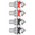 Monosaudio C401R 4Pcs RCA Socket Terminal Pure Copper Rhodium Plated Signal Terminal