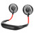 Portable Mini Neckband Fan Dual Desktop USB Rechargeable 3‑Speed Lazy Neck Hanging Style(Noir Rouge )