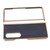 Mobile Phone Case Nano Electroplated Cowhide Cross Grain Phone Protective Cover for Samsung Galaxy Z Fold 4 Blue