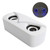 Sada V6 Bluetooth Dual Loudspeaker with LED Light Desktop Mini Portable Audio SpeakerWhite