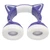 Cat Ear Bluetooth Headset Stereo Cute High Sensitivity Built in Mic Adjustable LED Kids Headset with 3.5mm Cable Purple
