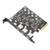 PCIE to Type C Expansion Card 20Gbps Super Speed USB3.2 Gen2 PCI Express Host Card for Windows 7 8 10 for OS X 10.8.2