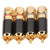 4Pcs RCA Sound Plug Carbon Fiber Gold Plated Oxidation Resistance Nonmagnetic Wire Welding Head HiFi RCA Sound Plugs