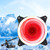 Chassis Fan Computer Cooler Mute Desktop PC Accessory Monochrome RGB Double Aperture 12cm(Double Aperture Red Light Screws )