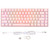 Mechanical Keyboard 82 Key 3 Connection Modes RGB Backlight Ergonomic Pink Gaming Keyboard for OfficeRed Switch