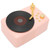 Bluetooth Speaker Stereo USB Charging Retro Turntable Design Portable Mini Wireless Speaker for Home Party TravelPink