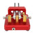 Morse Code Key Double Paddle Automatic Shortwave Portable CW Morse Telegraph Key for Camping Indoor Wine Red