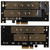 PCIE to M.2 SATA+NVME Dual Disk Expansion Card for 2230 2242 2260 2280 22110 Size M.2 SSD