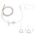 3 Sets HRT‑1 Mobile Phone Air Tube Headset with Microphone 3.5mm Plug Wired EarphoneTransparent