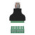 DVR Ethernet Connector RJ45 Male Jack to 8 Pin Screw Terminal Connector