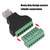 DVR Ethernet Connector RJ45 Male Jack to 8 Pin Screw Terminal Connector