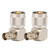 2PCS UHF Male PL-259 to BNC Female Adapter 90 Degree Connector Converter for Coaxial Cable