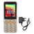 T 758 GSM Unlocked Cell Phone 2.8 Inch Screen 3200mAh Battery Big Button High Volume Cell Phone for Seniors 100‑240V Gold EU Plug