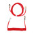 Mechanical Keyboard Cable Double Sleeve Custom Coiled with Detachable Metal Aviation USB C to USB A Keyboard Aviation Connector Red