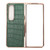 Phone Case Protective Cover for Samsung Galaxy Z Fold 4 Nano Plating Crocodilian Pattern Real Leather Scratch Proof Green