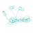 Type C Earphones Phone Earphones Noise Reduction Volume Control Phone Earbuds for Huawei Blue Green