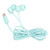 Type C Earphones Phone Earphones Noise Reduction Volume Control Phone Earbuds for Huawei Blue Green