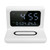 Foldable Mobile Phone Wireless Charging Station 10W Fast Charger Dock with Time DisplayWhite