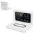 Foldable Mobile Phone Wireless Charging Station 10W Fast Charger Dock with Time DisplayWhite