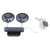 Monitor Fan 2 Heads 3 Speed Modes 6.6ft USB Cable Noiseless Space Saving Clip On Computer Fan for Family Office Blue
