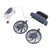 Monitor Fan 2 Heads 3 Speed Modes 6.6ft USB Cable Noiseless Space Saving Clip On Computer Fan for Family Office Blue