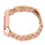 Smartwatch Wrist Band Strap Stainless Steel Anti Lost with Double Latch Folding Buckle for Mi Band 6Rose Gold