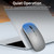 2.4G Wireless Slim Mouse Less Noise 3 Adjustable Moving speed 7-color Breathing Light Rechargeable Mouse for Laptop Computer, Black