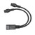 Splitter Power Plug Cord IEC320 C14 Male to Dual IEC320 C5 Female Power Cord for Laptop Power Adapter 100‑