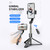 L08 Gimbal Stabilizer Selfie Stick Tripod BT4.0 Wireless Aluminum Alloy Foldable Selfie Stick Tripod for Smartphone Black