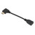 HD Multimedia Interface Cable 0.15m/ 0.5ft Extender High Speed Left Bend 90 Degree Male to Female Extension Cable
